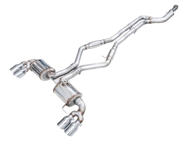 BMW M240i Performance Exhaust - AWE Tuning - Cat-Back Touring Edition - Chrome Silver - `22-`26
